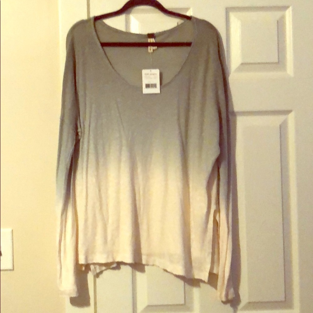 NWT Free People ombré long sleeved top